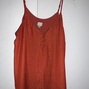 Animal print rust/burnt orange cami